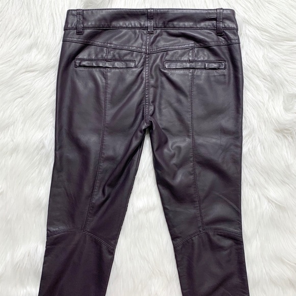 SOLD-Free People Faux Leather Skinny Moto Pants - Picture 5 of 11